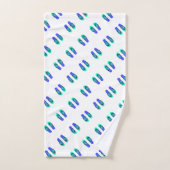 ブルーのビーチサンダル　子供用　ホワイト バスタオルセット (ハンドタオル)