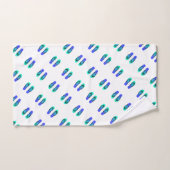 ブルーのビーチサンダル　子供用　ホワイト バスタオルセット (ハンドタオル)