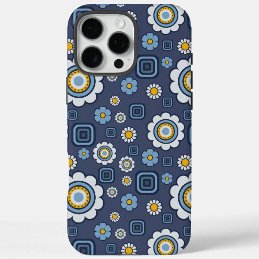 ブルーのファンキーデイジー Case-Mate iPhoneケース (裏面)