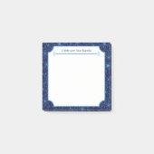 ブルーのフラワーパターンが可愛いメモ帳 "A Little Note" ポストイット (正面)