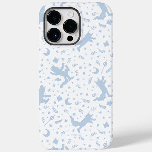 ブルーのフラワーモチーフの野性のものたち Case-Mate iPhoneケース (裏面)