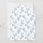 ブルーのフランスベアー ベイビーボーイシャワーの招待状 招待状 (裏面)