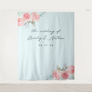 ブルーのフランス庭園　ウェディングフォト　背景 タペストリー