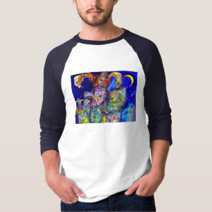 ブルーのフルート奏者/ベネチアのカーニバルナイト Tシャツ