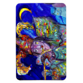 ブルーのフルート奏者 マグネット (縦)