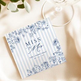 ブルーのブライダルシャワーブランchnapkins デコレーション スタンダードランチョンナプキン