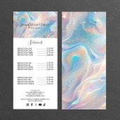 ブルーのホログラフィックオパールゴールドグリッター メイクアップ, ビューティー ラックカード