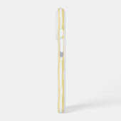 ブルーのボウルにレモンの黄色い縞模様 iPhoneケース (左側面)