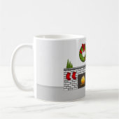 ブルーのボストンテリアがいるクリスマスの部屋 コーヒーマグカップ (左)
