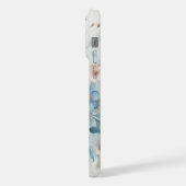ブルーのボタニカル ブリス iPhoneケース (左側面)