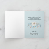 ブルーのメリークリスマス シーズンカード (内部)