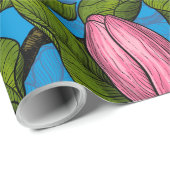 ブルーのモクノキ ラッピングペーパー (ロールコーナー)