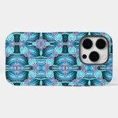 ブルーのモダンアートiPhone/iPadケース Case-Mate iPhoneケース (裏面 (横))