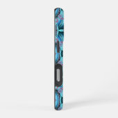 ブルーのモダンアートiPhone/iPadケース iPhoneケース (右側面)