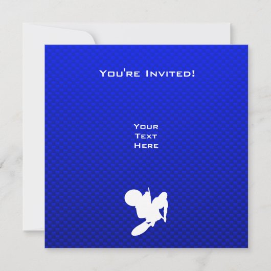 ブルーのモトクロスホイップ 招待状 (正面)