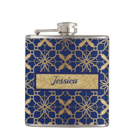 ブルーのモロッカンラッパーまたはワインビニールラッピングフラスコ フラスク