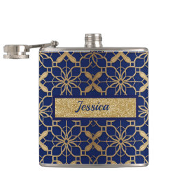 ブルーのモロッカンラッパーまたはワインビニールラッピングフラスコ フラスク