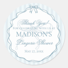 ブルーのランジェリーシャワーのパーティーファヴォリ ラウンドシール