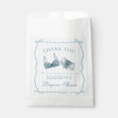 ブルーのランジェリーシャワー ブライズメイドパーティのデザート フェイバーバッグ (正面)