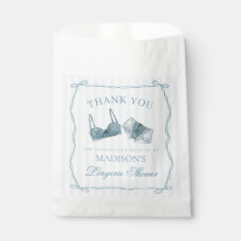 ブルーのランジェリーシャワー ブライズメイドパーティのデザート フェイバーバッグ