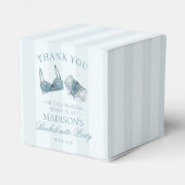 ブルーのランジェリー ブライズメイドパーティのデザート フェイバーボックス (裏面サイド)