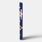 ブルーのランタン付きヴィンテージクリスマスパターン Case-Mate iPhoneケース (裏面 / 左)