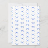 ブルーのリボン コケッティ フォト 卒業おめでとう 招待状 (裏面)