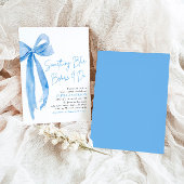ブルーのリボン サムシングブルー ビフォーアイドゥー ブライダルシャワー 招待状