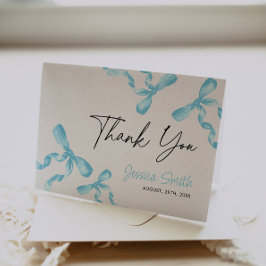 ブルーのリボン サンキューカード