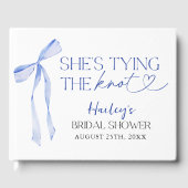 ブルーのリボン 彼女は結婚する ブライダルシャワーブランチ ゲストブック (正面)