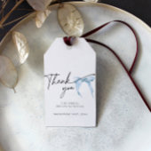 ブルーのリボン 結婚前のお祝い ギフトタグ