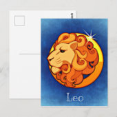 ブルーのレオ ポストカード (正面/裏面)