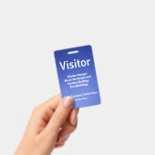ブルーのレザーデザイン訪問者パス バッジ (手持ち)