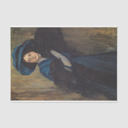 ブルーのレディのポートレート（ライムンド・デ・マドラゾ） 薄葉紙 (正面)