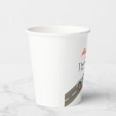ブルーのレーシングカーの2歳の誕生日 紙コップ (右)