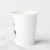 ブルーのレーシングカーベイビーシャワー 紙コップ (左)