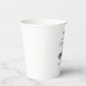 ブルーのレーシングカーベイビーシャワー 紙コップ (右)
