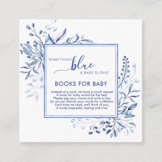 ブルーのワイルドフラワー Something Blue Books for Baby   エンクロージャーカード (正面)