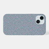 ブルーの伝統的なペンローズ柄 iPhone 15ケース (裏面横)