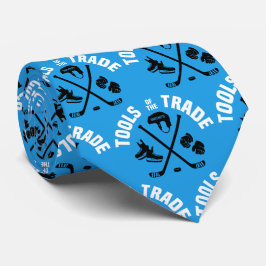 ブルーの取引のホッケーツール ネクタイ