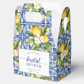 ブルーの地中海のレモン ブライダルシャワー フェイバーボックス (オープン)