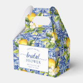ブルーの地中海レモン ブライダルシャワー フェイバーボックス (裏面サイド)