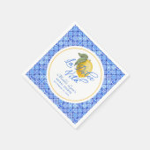 ブルーの地中海 ラ・ドルチェ・ヴィータ ブライダルシャワー スタンダードカクテルナプキン (角)