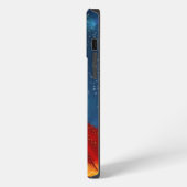 ブルーの天界の牡羊座の女神 iPhoneケース (左側面)