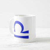 ブルーの天秤座 コーヒーマグカップ (正面左)