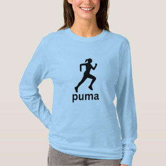 ブルーの女性用アスリートスタイルTシャツ Tシャツ