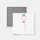 ブルーの女性 マグネット (正面/裏面)