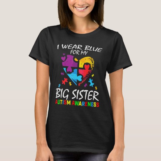 ブルーの姉の自閉症意識ファミリーキッズB Tシャツ (正面)