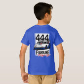 ブルーの子供用Tシャツ Tシャツ (裏面フル)