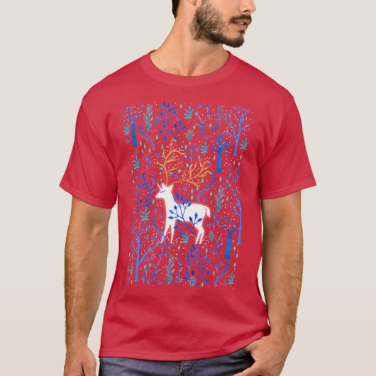 ブルーの家族のDeericorn Tシャツ (正面)